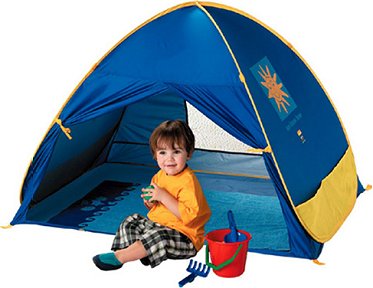Infant Cabana sun shade pop up baby tent shelter 2166.  The smallest of our beach uv tents which is ideal for the baby, packs away quick and easily and takes up little room.